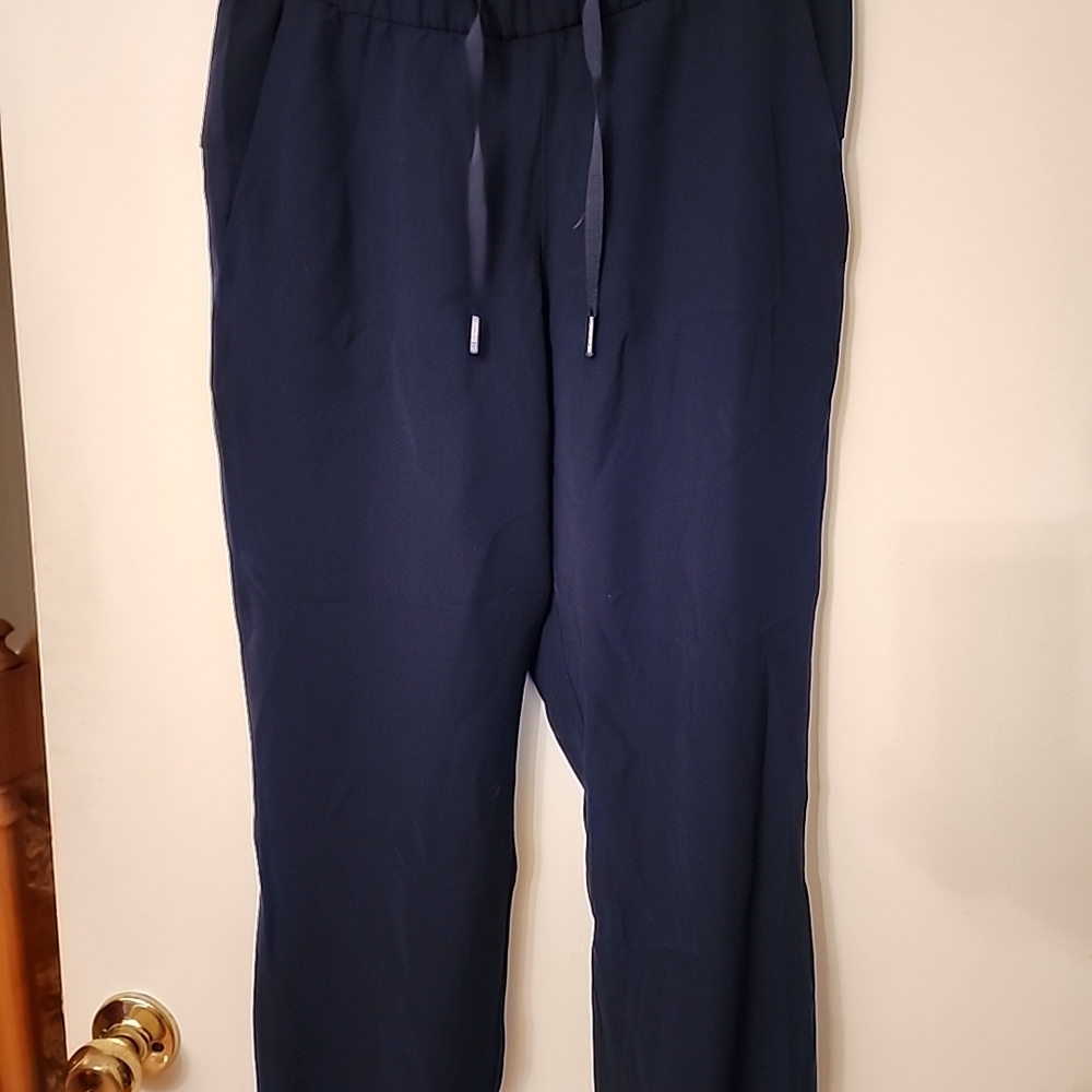 Lululemon Navy Blue Drawstring Waist Cropped Pants